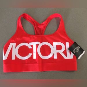 Victoria Secret Red Logo The Player Sports Bra